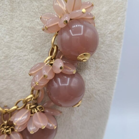 J Crew Bauble Blossom Necklace in Taupe Gold Tone - Picture 6 of 10